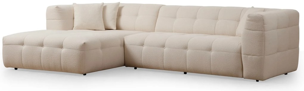 Štýlová rohová pohovka Chantelle 300 x 150 cm, ľavá, béžová
