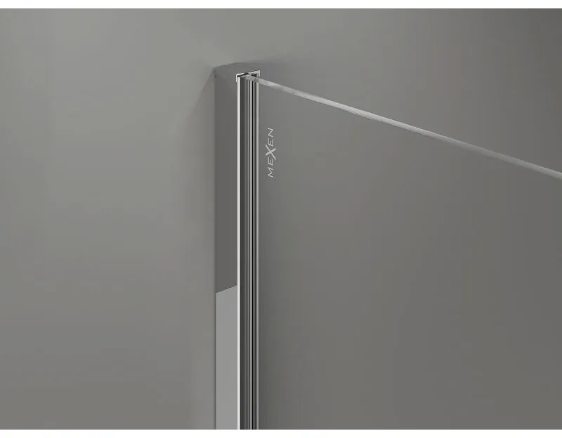 Mexen, Mexen Kioto-X sprchová stena 80 x 200 cm, 10 mm priehľadná, chróm - 800-080-101-01-00-X