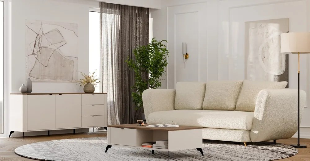 Konferenčný stolík CORDOBA kašmírový/dub Castello