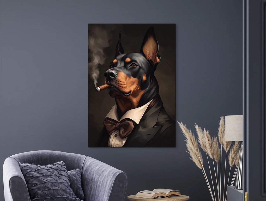 drevko | Moderný obraz Doberman boss