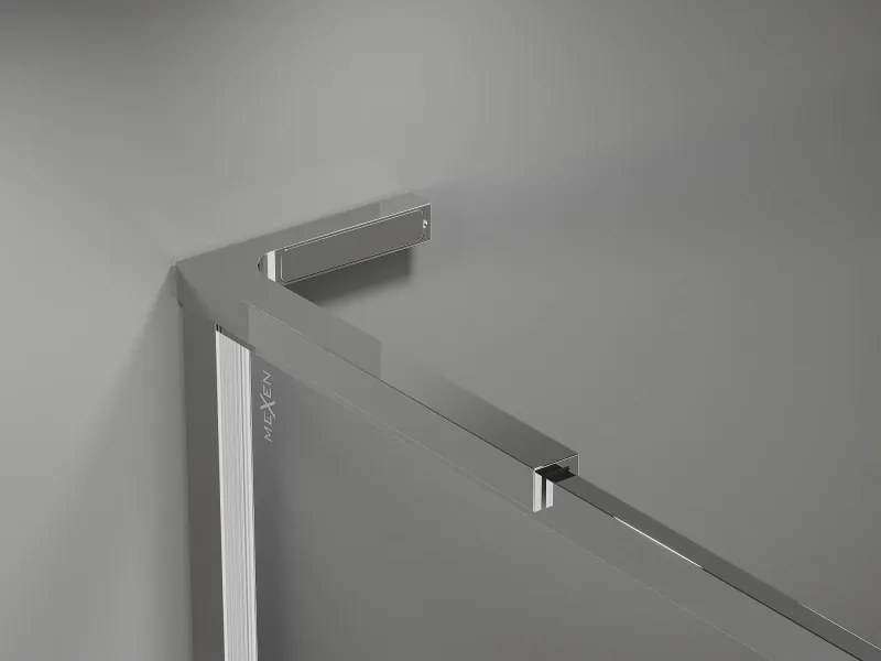 Mexen, Mexen Kioto-XF L sprchová stena s rámom 90 x 202 cm, priehľadná 10 mm, chróm - 800-090-174-01-00-XF
