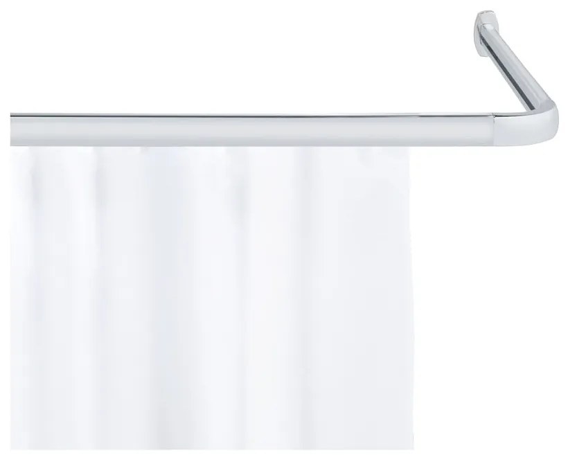 Tyč na sprchový záves v lesklo striebornej farbe Era – Wenko