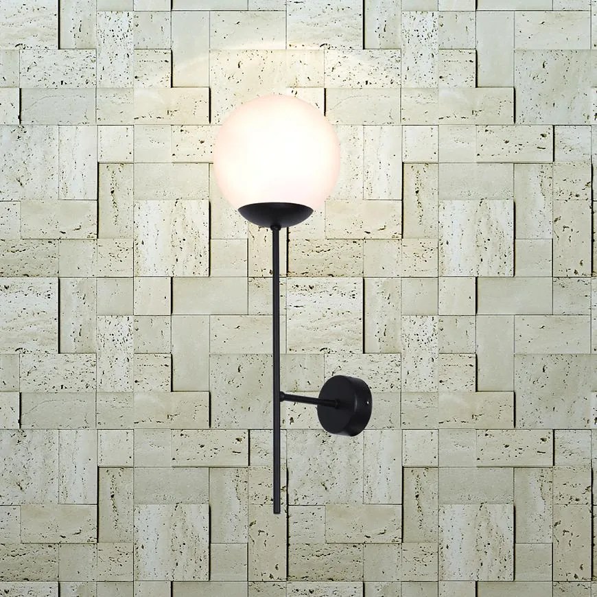 Nástenné svietidlo Savoy Čierna/Biela/Kovové K-4926 K1