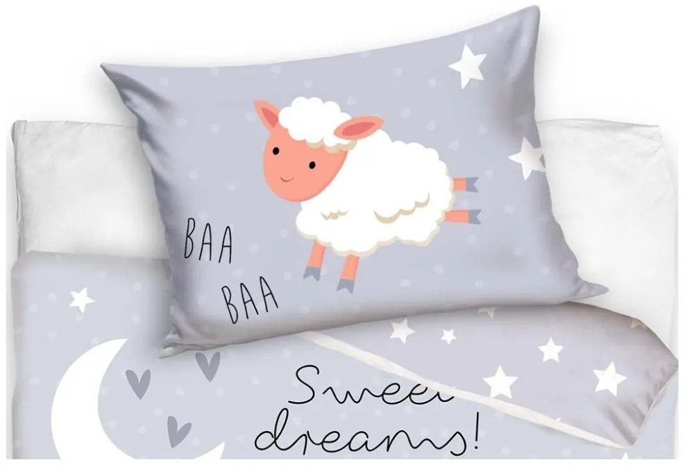 Obliečky do postieľky Ovečky Sweet Dreams 100x135/40x60 cm