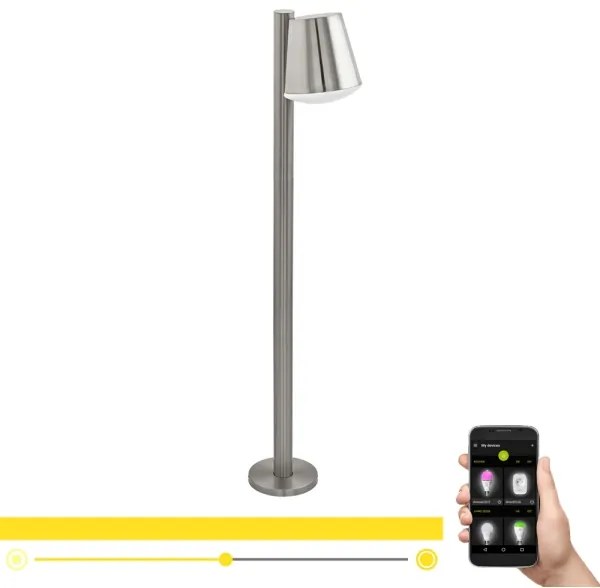 Eglo 97485 - LED stmievateľná lampa CALDIERO-C 1xE27/9W/230V matný chróm IP44