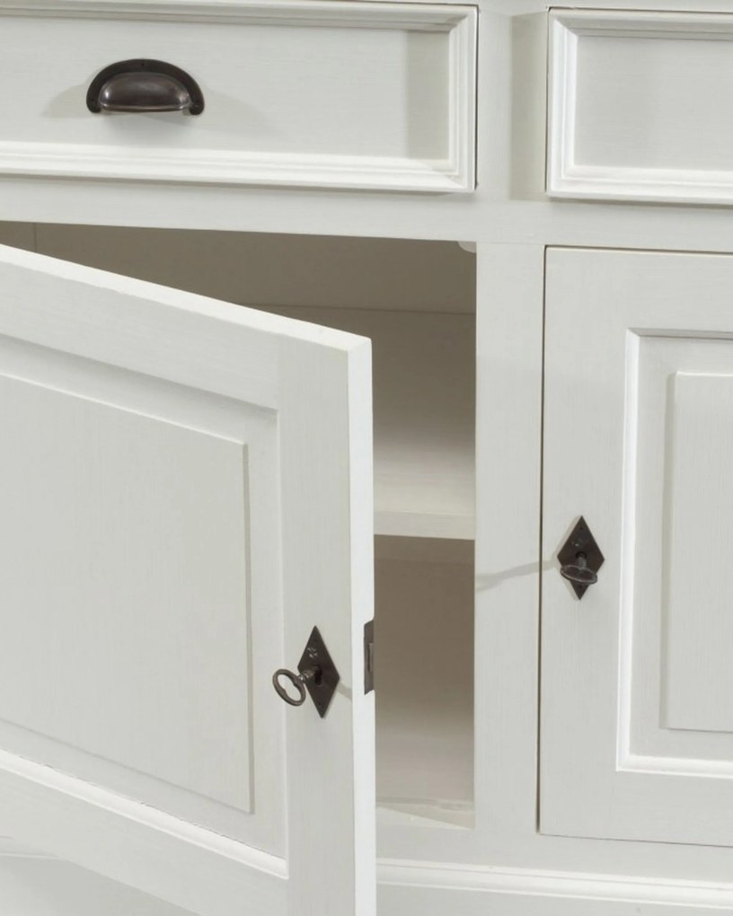 Komoda Brighton 180 x 55 x 95 cm white&amp;natural grey