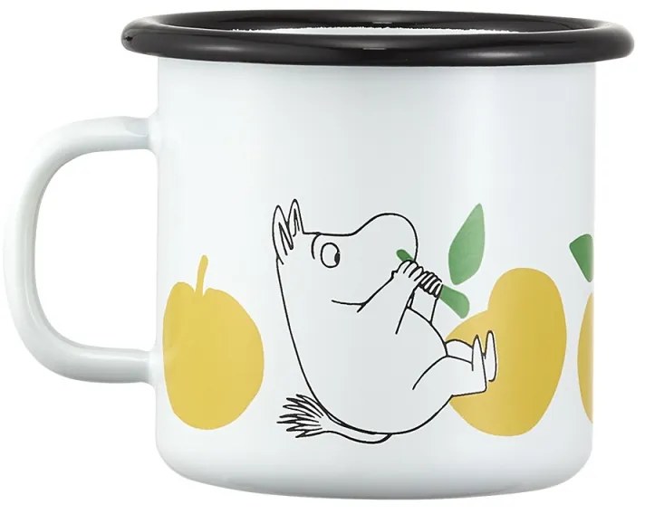 Hrnček Moomin Joyful Apples 0,25l, smalt / bielo-žltý