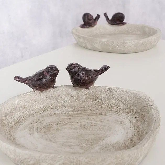 Napájadlo pre vtáky Birds Lubin, 6x21 cm, polyresín, béžová