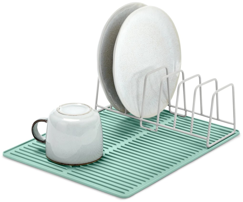 Odkvapkávač na riad so silikónovou podložkou