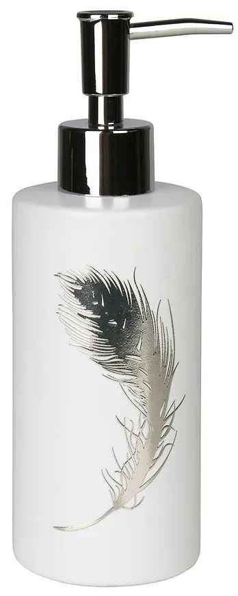 Dávkovač Piume 7x7x18 cm biely