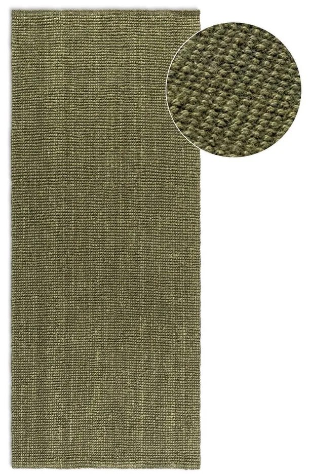 Khaki jutový behúň 80x200 cm Bouclé – Hanse Home