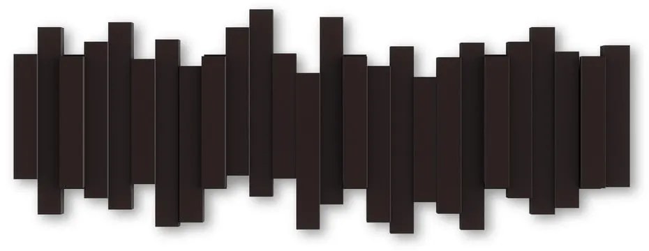 Tmavohnedý plastový nástenný vešiak Sticks – Umbra