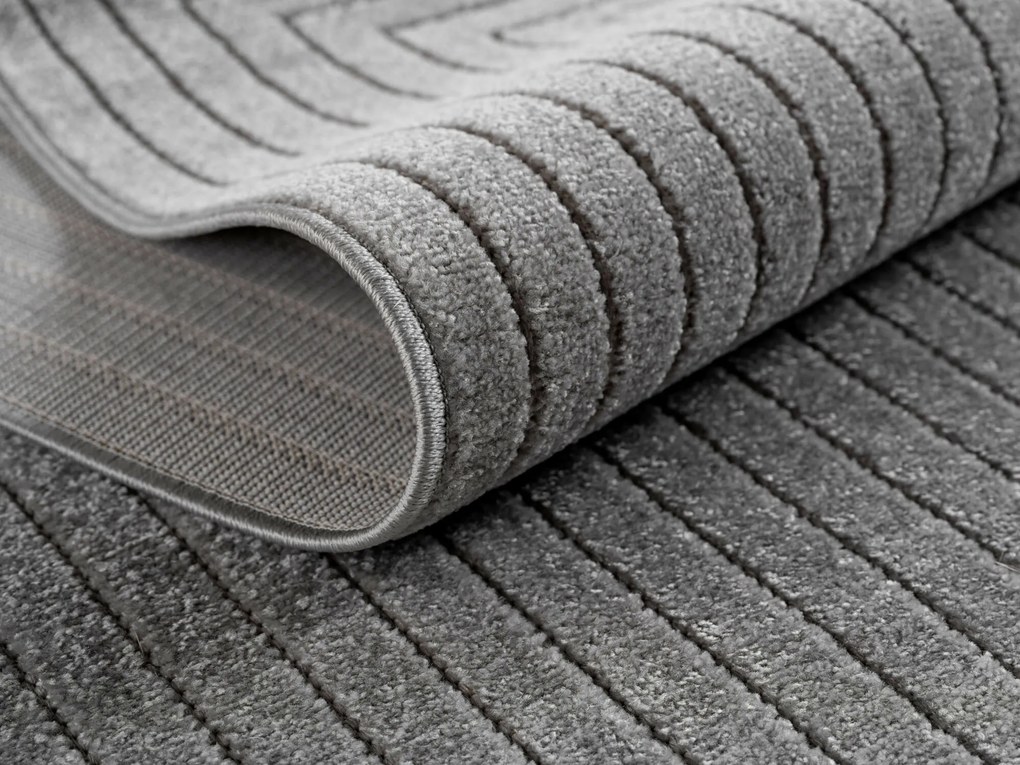 Ayyildiz, Kusový koberec Nova 1202 silver - na von aj na doma, 120x170, šedá, chodba / predsieň