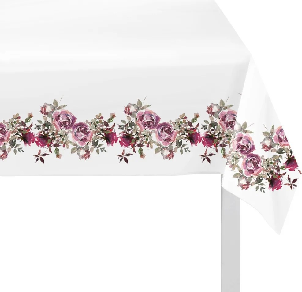 Obrus Ruže 80x80 cm, biely