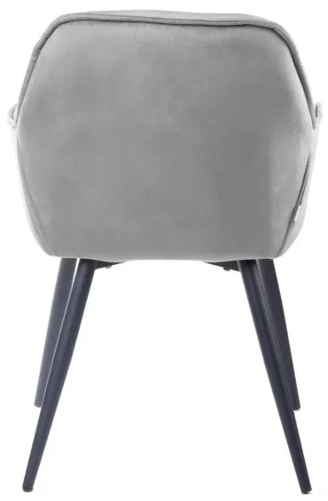Jedálenská stolička CHERRY zamatová sivá ALL 999165