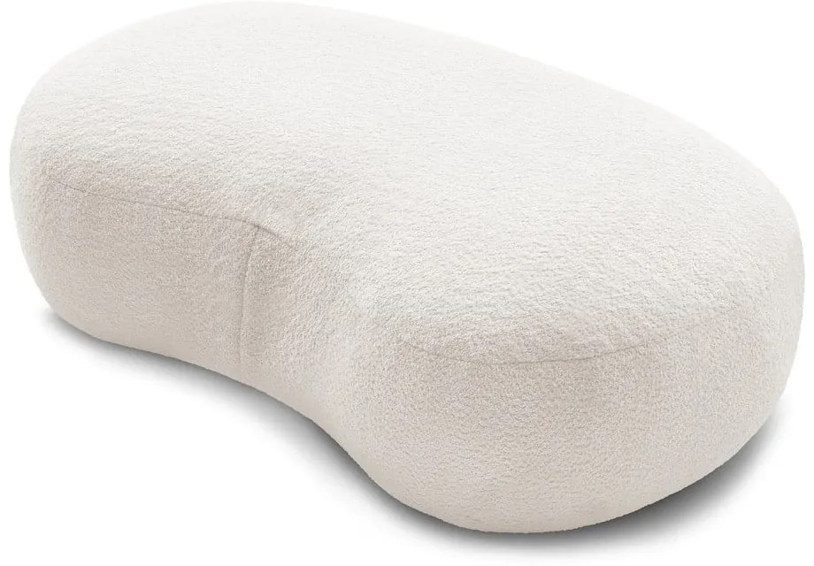 Biela podnožka z textílie bouclé Saint-Germain – Bobochic Paris