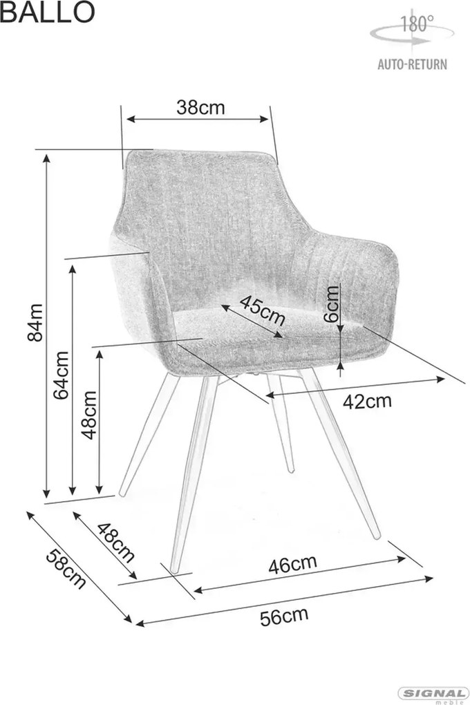 SI Stolička Ballo Brego svetlo béžová