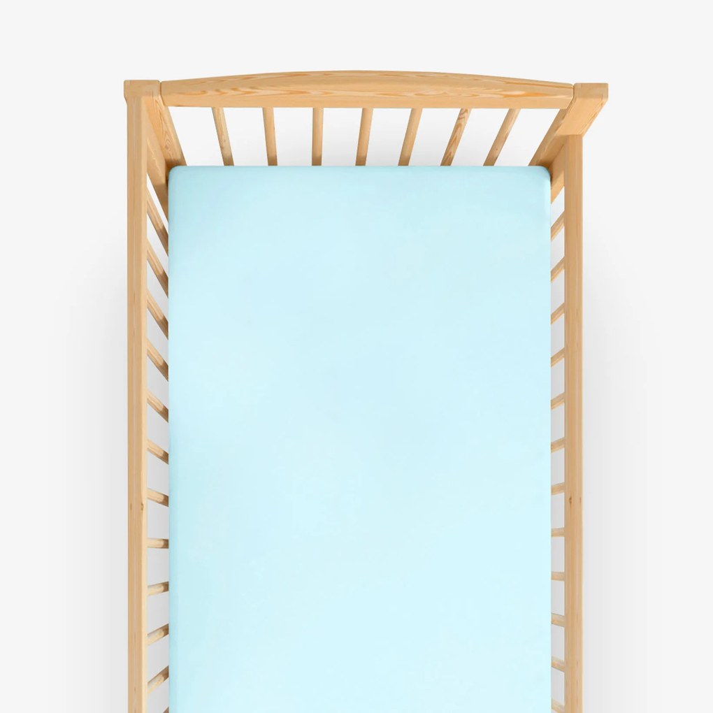 Goldea bavlnená plachta do detské postieľky - nebesky modrá 70 x 140 cm