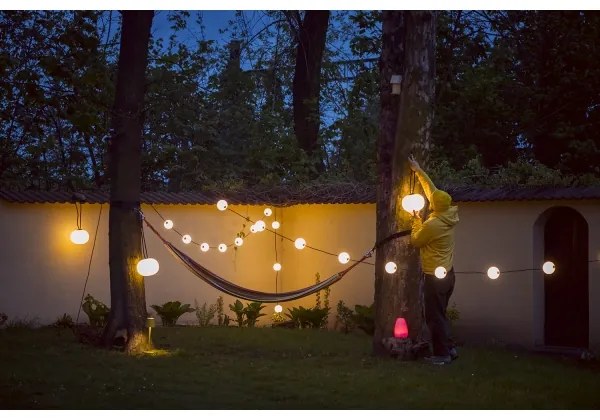 Kanlux 38031-LED Vonkajšia dekoratívna reťaz GIRLANDA STONO 10xLED/10W/230V 6m IP67