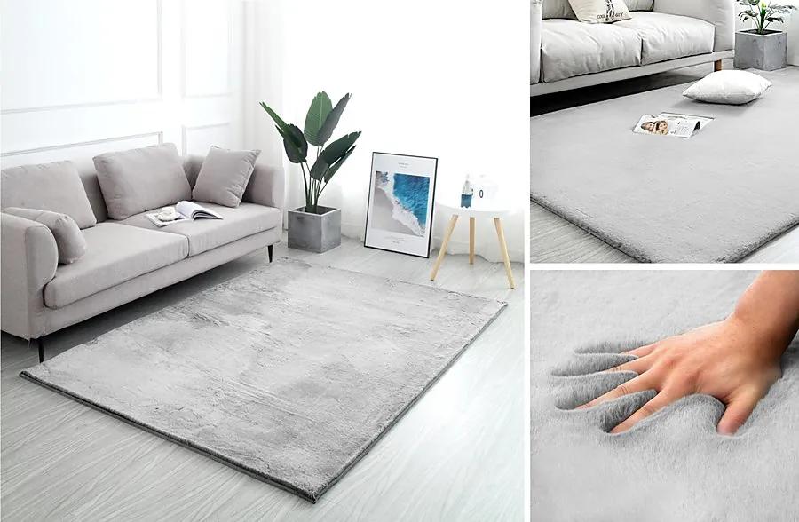 Svetlo-šedý koberec Rabbit 160x230cm