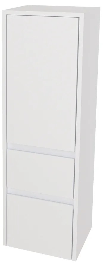 Mereo, Mereo Opto kúpeľňová skrinka vysoká 125 cm, pravé otváranie, Multidecor, Biela Arctic, MER-CN995PBIAA