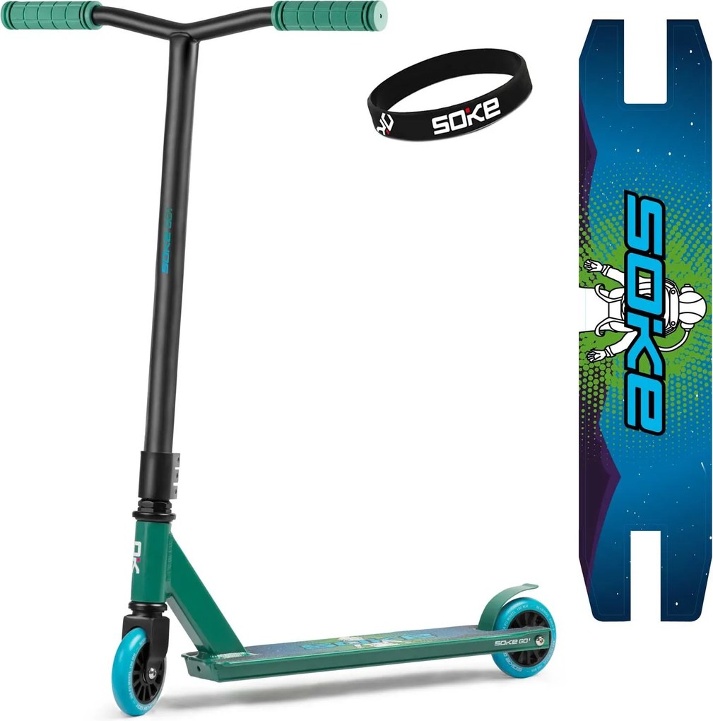Výkonný skúter SOKE GO! zeleno-modrý
