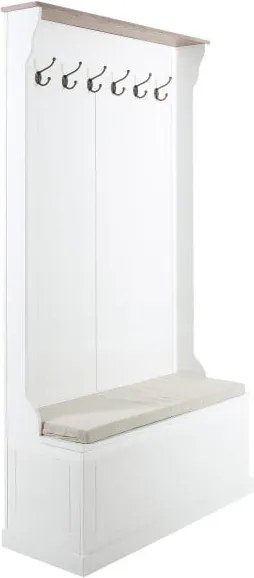 Biela predsieňová stena s lavicou Actona Aster