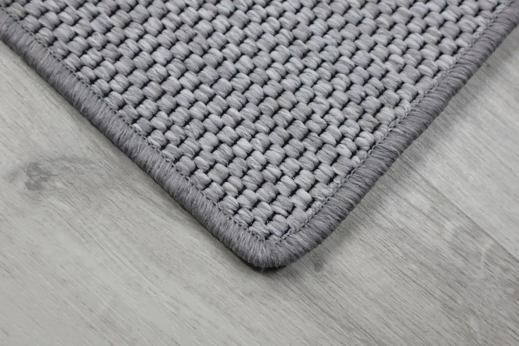 Timzo 💧👣🛡️200x70 cm Behúň na mieru Nature platina - obšitý zo všetkých strán + aplikovaná impregnácia + protišmyková úprava, šedá, chodba / predsieň