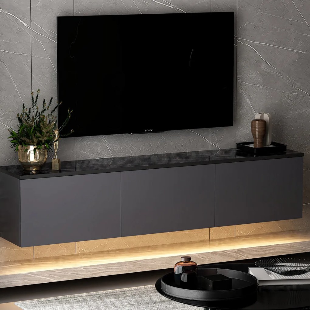 TV stolík Neon Illuminated Anthracite