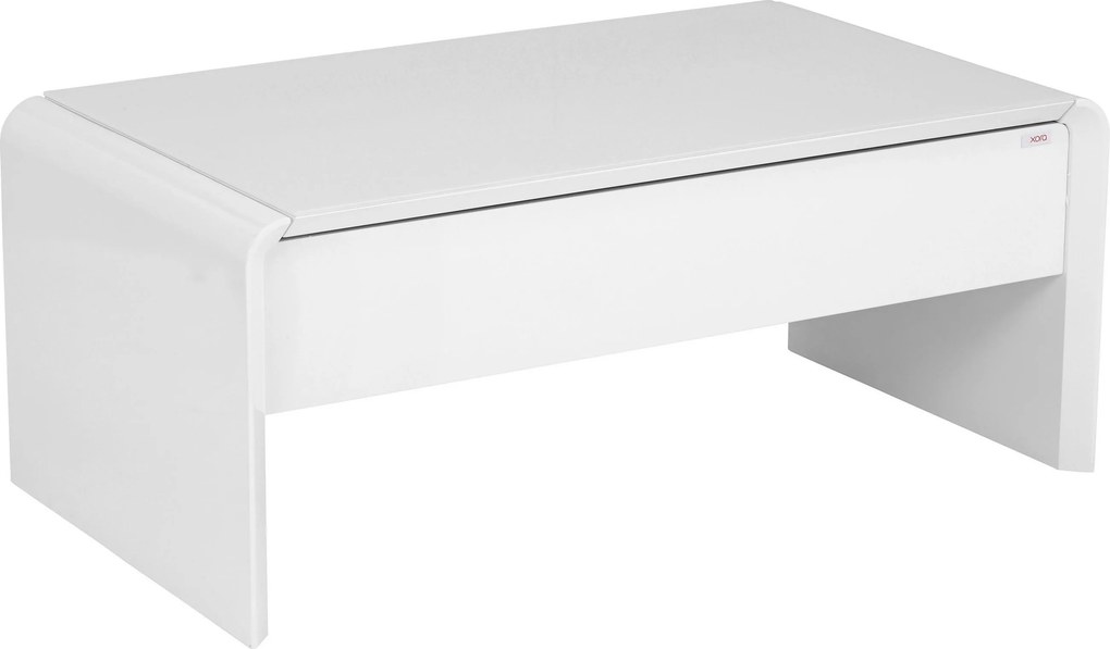 XXXLutz KONFERENČNÝ STOLÍK, biela, sklo, kompozitné drevo, 110/60/45-71 cm Xora - Stolíky do obývačky - 002809001701