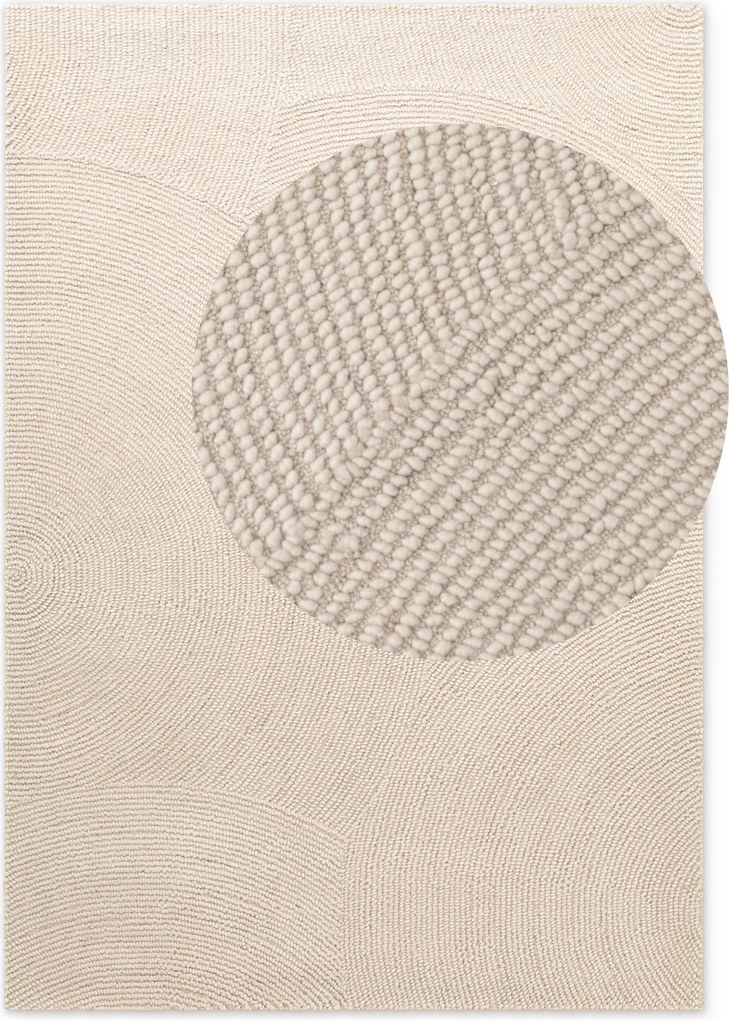 Hanse Home, Kusový koberec Calmio 106220 Natural White, 80x150, biela, obývacia izba