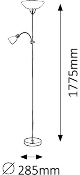 Rabalux 4068 - Stojaca lampa DIANA 1xE27/60W + E14/40W