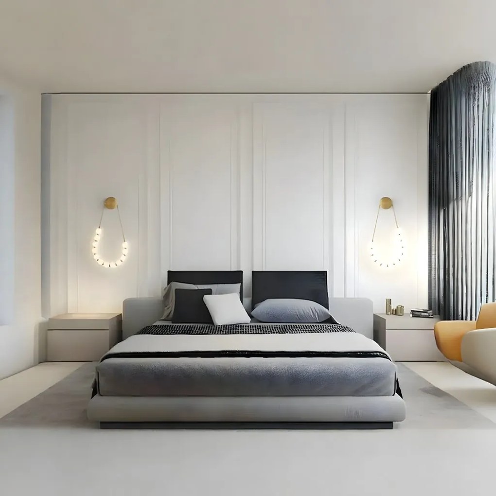 Toolight Toolight, LED nástenné svietidlo, 8W, 4000K, 1000lm, G027-CP, zlatá, OSW-06379