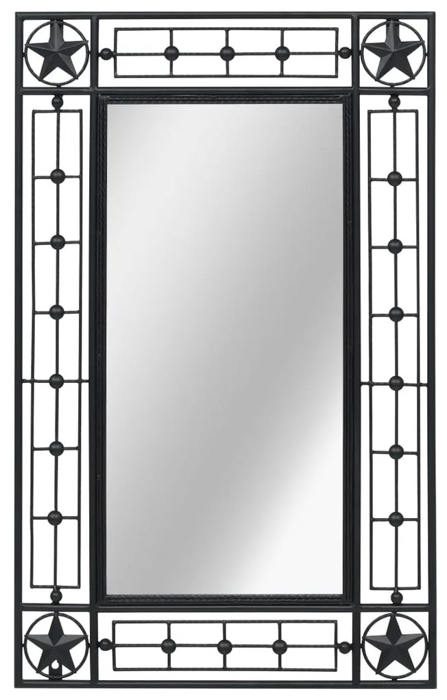 vidaXL Nástenné zrkadlo obdĺžnikové 50x80 cm čierne