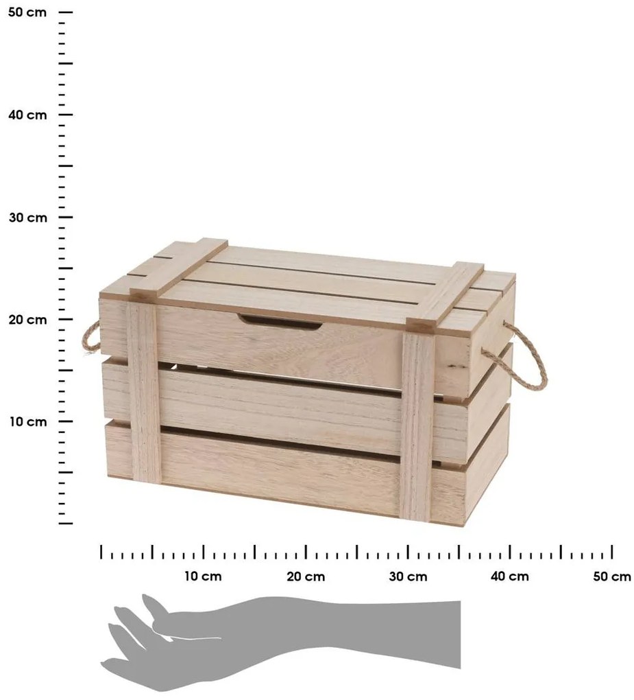 Úložný box Smart, 19x19x36 cm, drevo