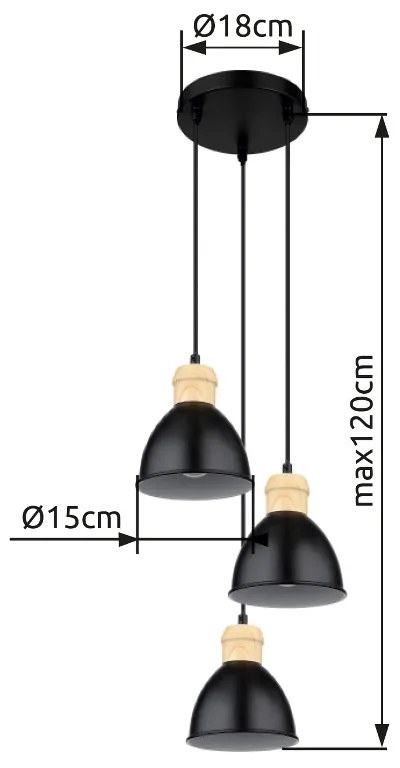 GLOBO WIHO 54018-3HS Závesné svietidlo