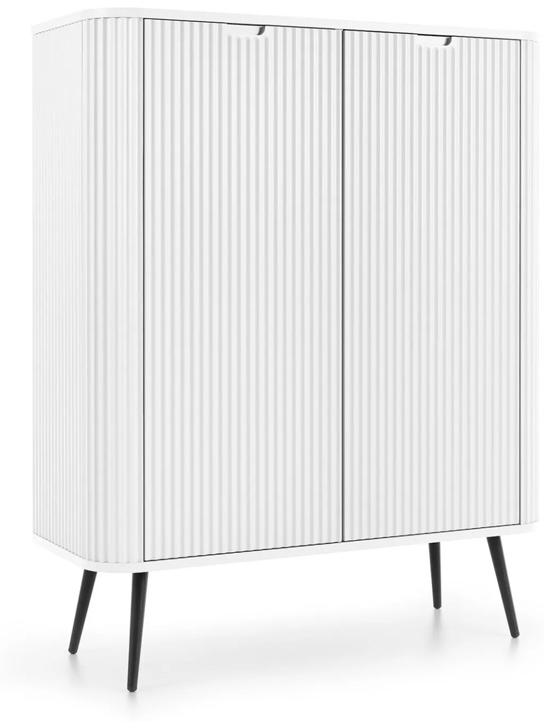 Komoda Zova 103 cm biela/čierna