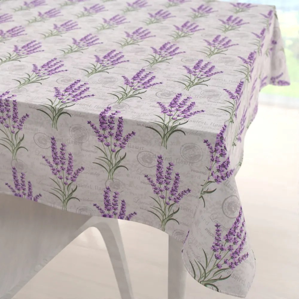 Biante Dekoračný štvorcový obrus PML-033 Provence levandule 70x70 cm
