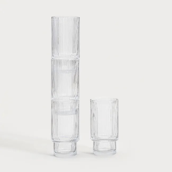 Sada štyroch pohárov LYNNASO priesvitná 762116 300 ml (4 ks)