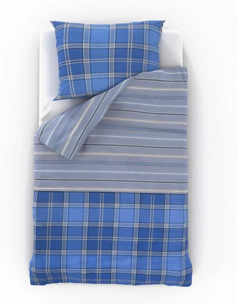 Kvalitex DELUX bavlnené PREDĹŽENÉ obliečky CAMPUS modrý Bavlna, 140/220, 70/90 cm