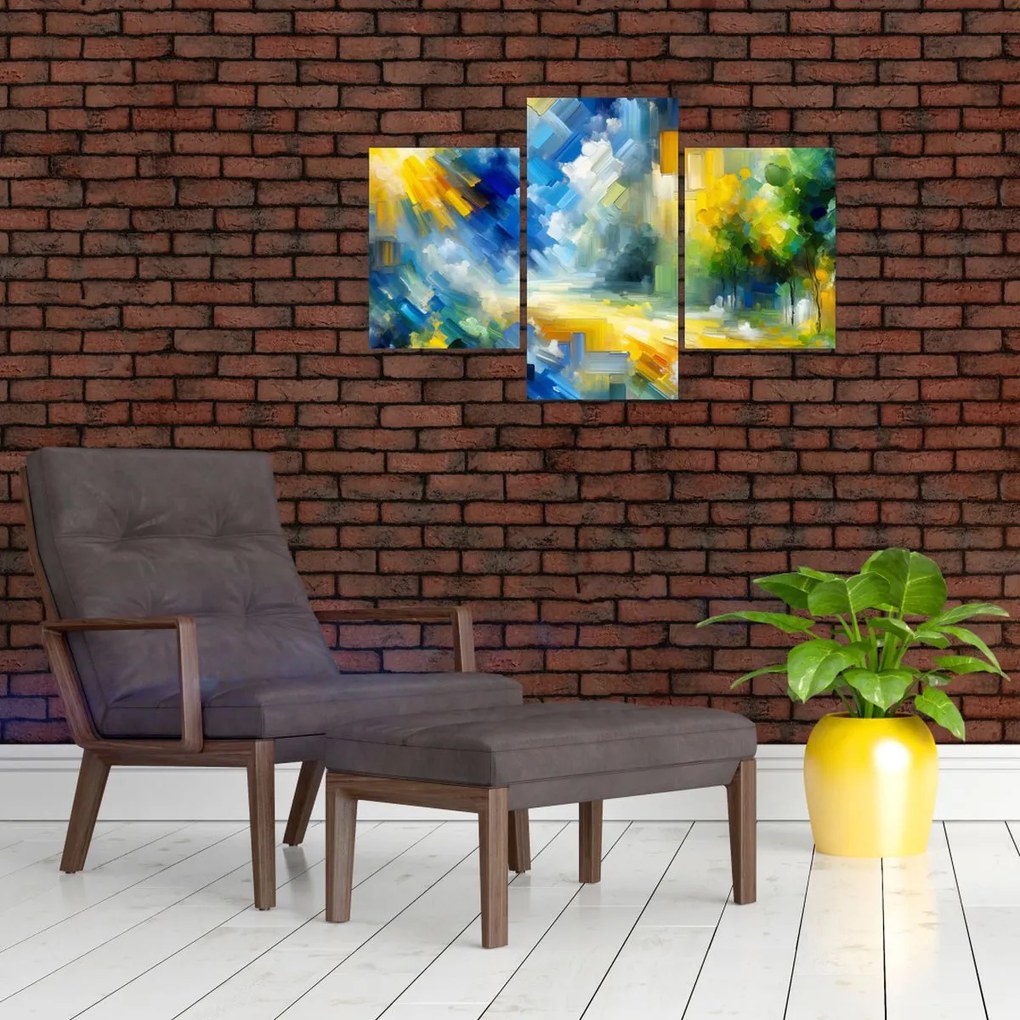 Obraz - Abstraktný slnečný deň (90x60 cm)