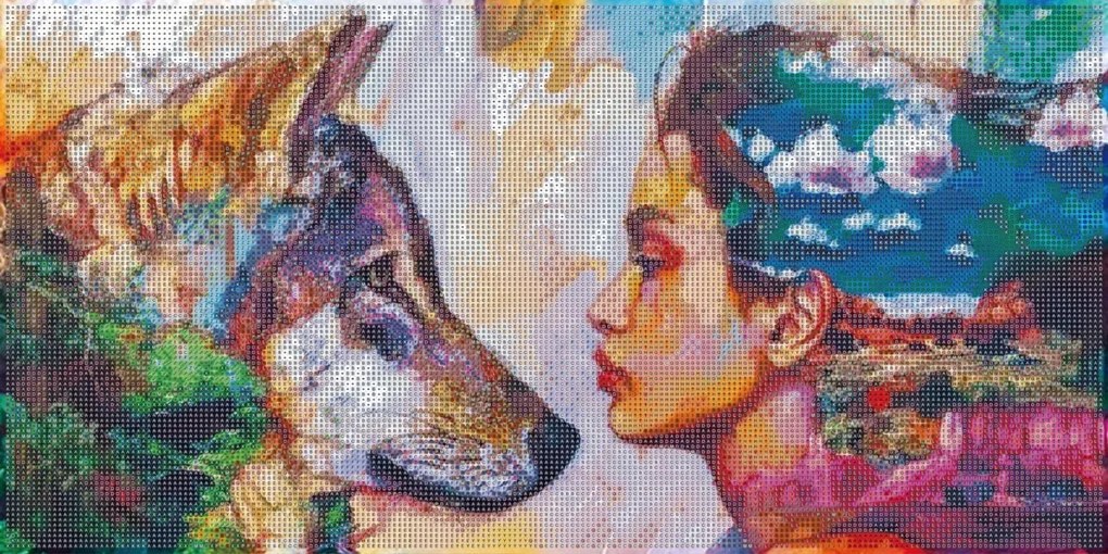 Weltbild Diamantová maľba Dievča s vlkom