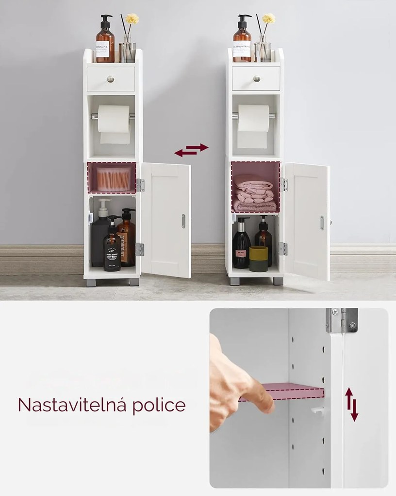Koupelnová skříňka Vasagle Oslot bílá