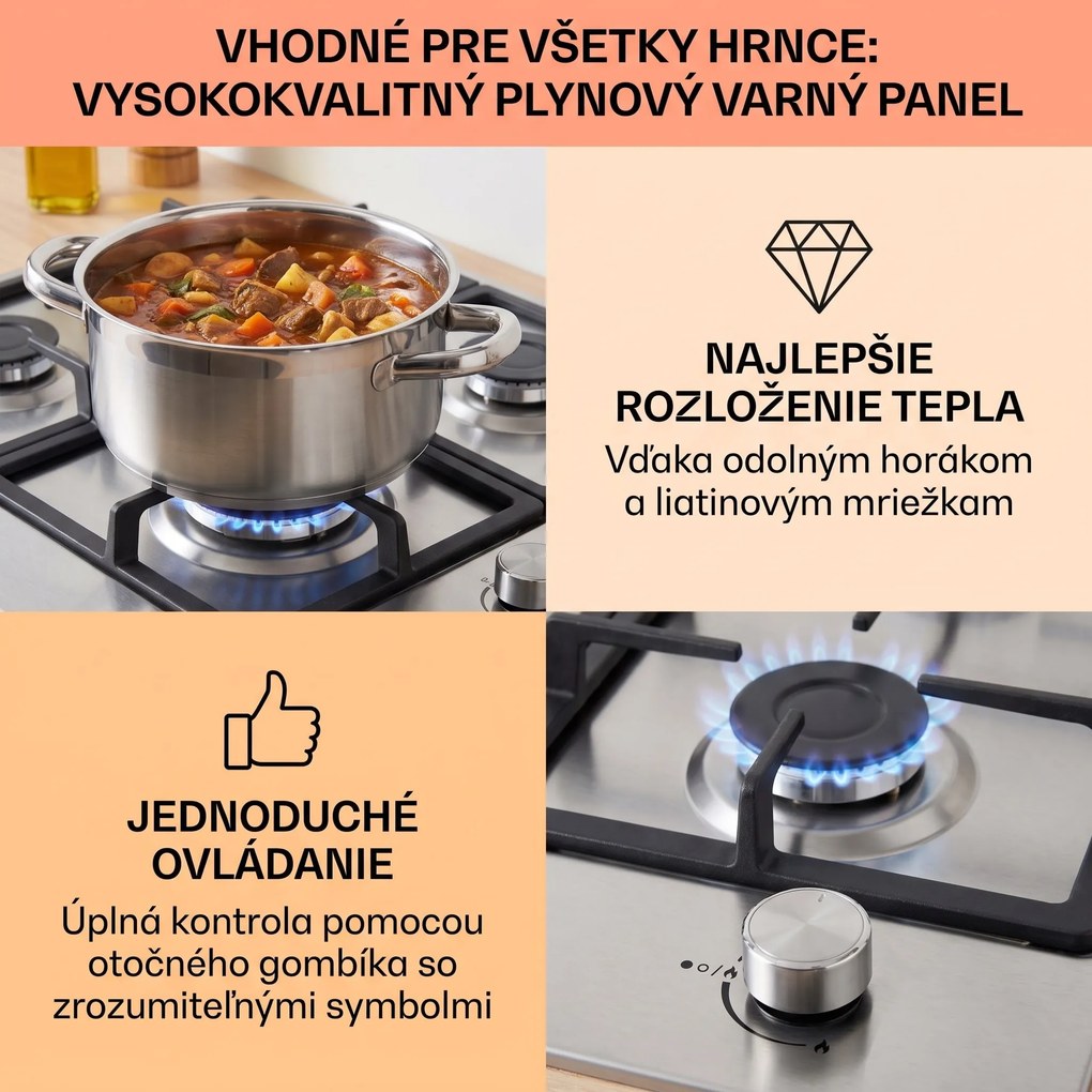 Klarstein Barzona 2, kempingový varič, 2 horáky, 3,4 kW a 4,3 kW, sklenená doska, kryt z nehrdzavejúcej ocele