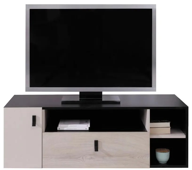 TV stolík Planet Pl10 čierna/Dub/béžová