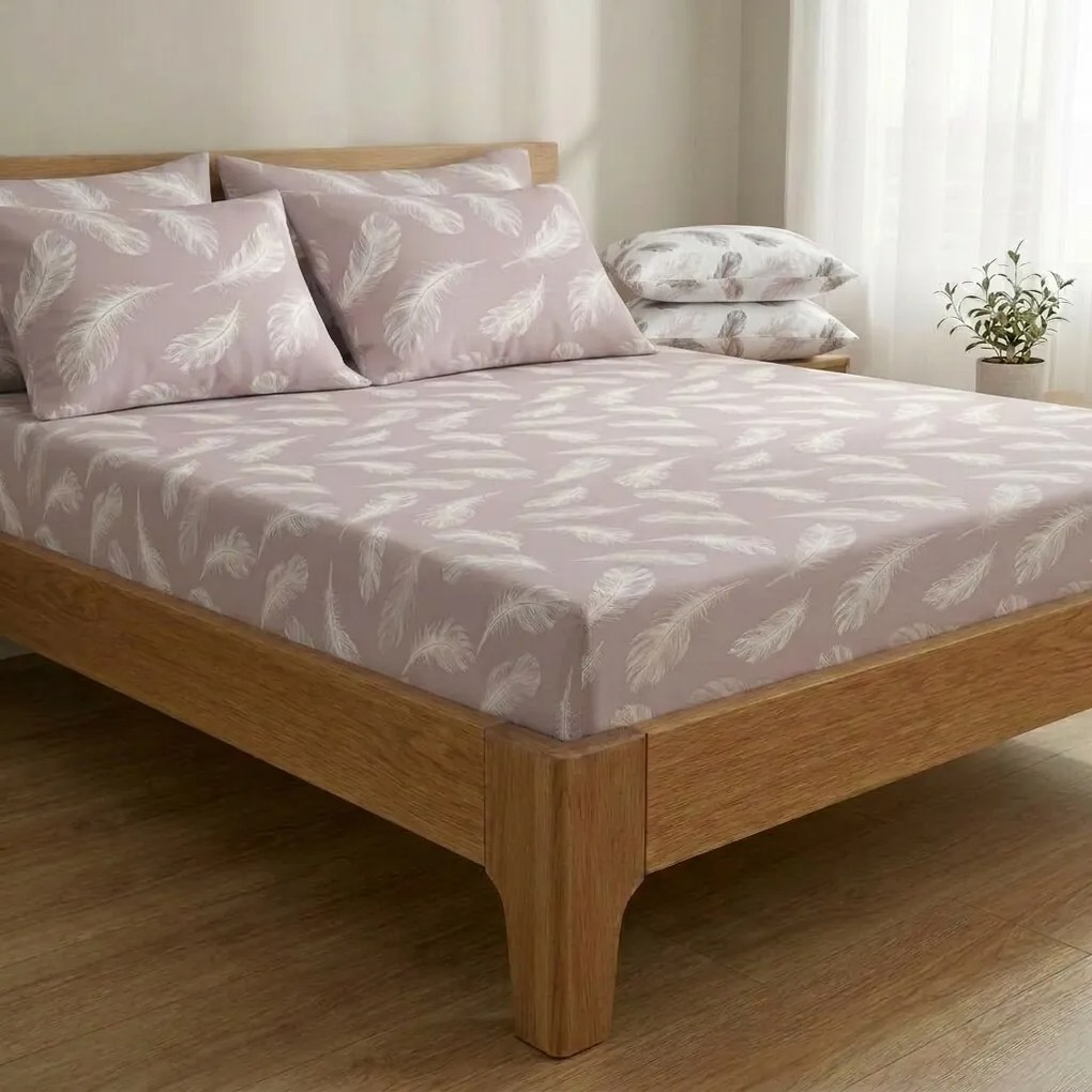 Kvalitex Bavlnené napínacie prestieradlo Shelby,béžové, 90 x 200 cm, 90 x 200 cm