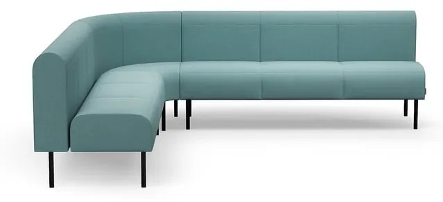 Pohovka VARIETY, 90° vnútorný oblúk, látka Pod CS, tyrkysová