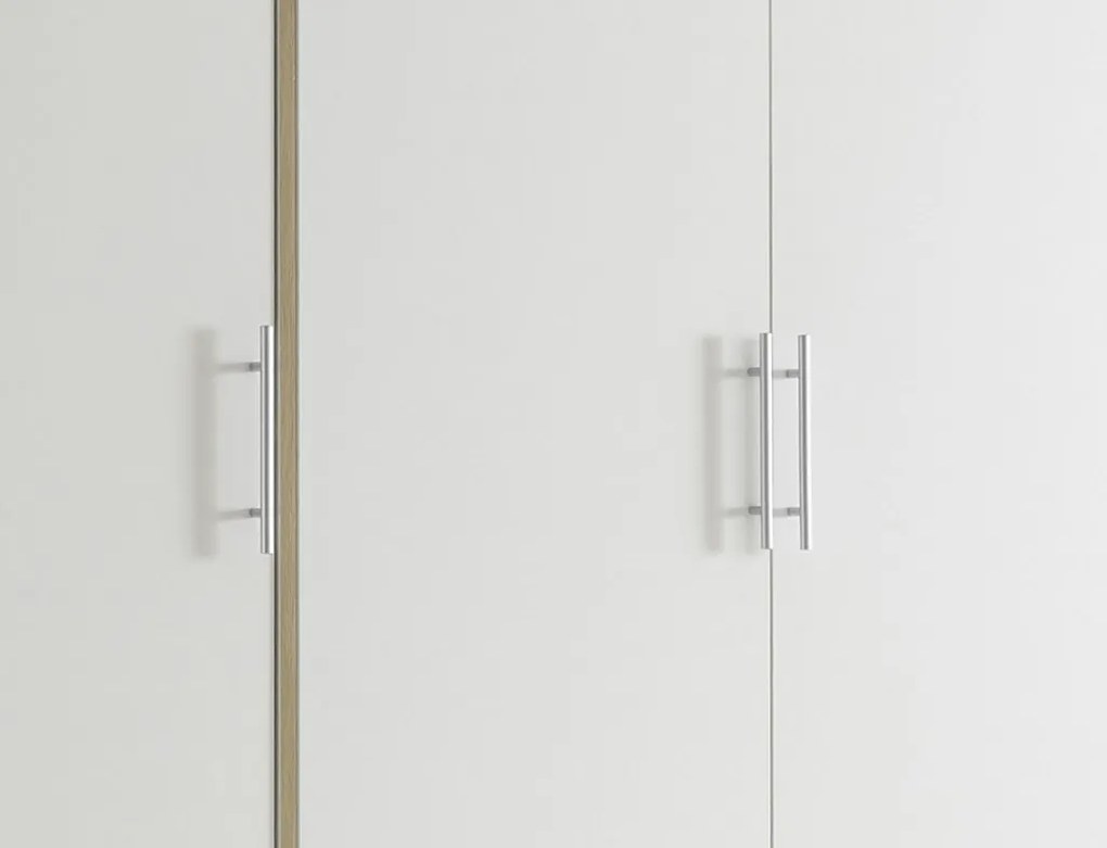 Šatníková skriňa Valencia,155 cm, dub artisan/biela