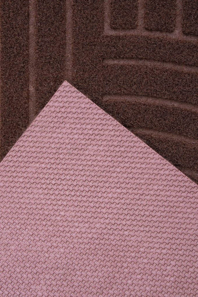 Textilná rohožka EMBOSSED VELVET T-008 HNEDÁ rozmer: 43x75 cm