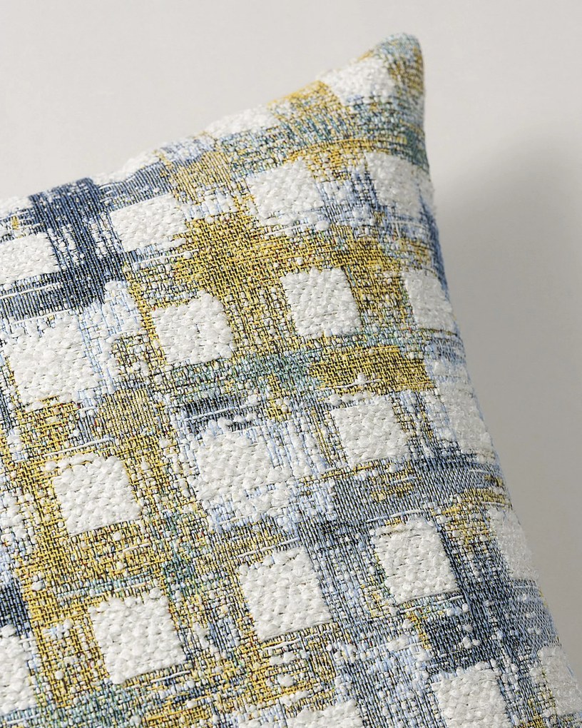Karin - jednoduchá obliečka, 60x40cm farba produktu modrá látka zapletaná, vzorované